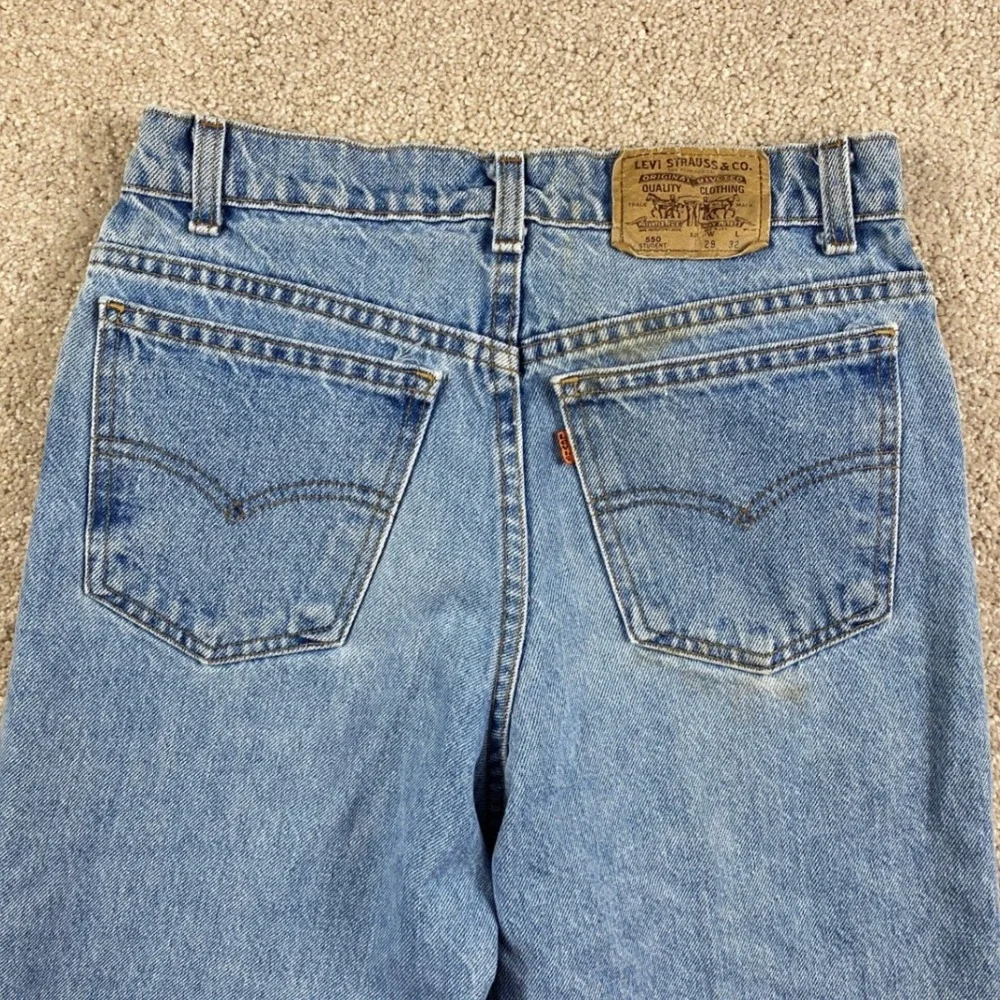 Levis 550 Student Vintage Orange‎ Tab Jeans Made in USA Blue W29 L32 40750-0299
